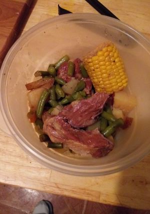 A picture of Jerk neck bones.