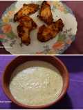 Chicken Wings with Mustard in Air Fryer and Liquid Salad