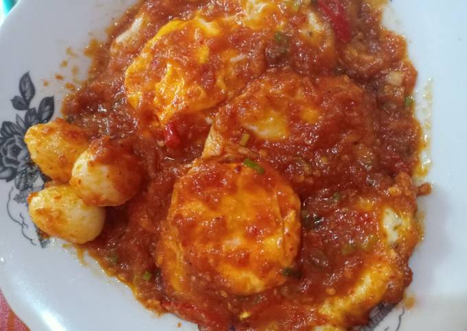 Resep Telur Ceplok Balado Telur Puyu Oleh Susi Haryanti Cookpad