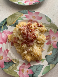 Una foto de Risotto carbonara