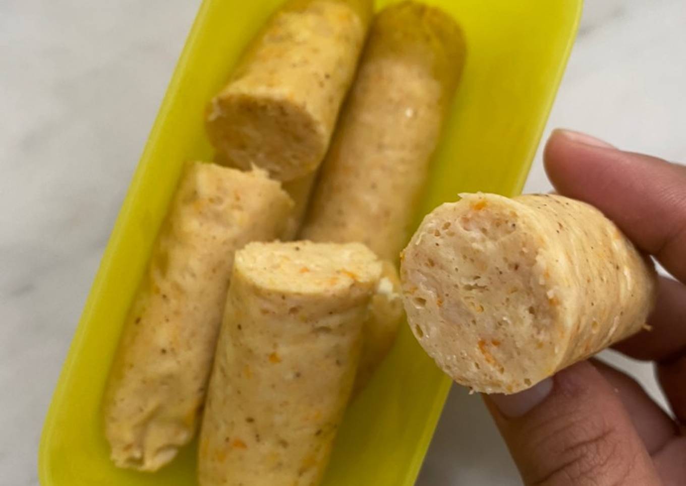 Sosis Ayam Keju Wortel MPASI (bisa untuk keluarga bukan cuma bayi)