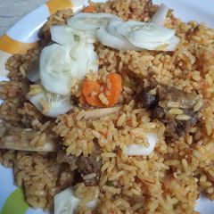 A picture of Jollof rice.