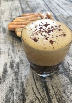 Hình của món Cà phê trứng chấm bánh mì.