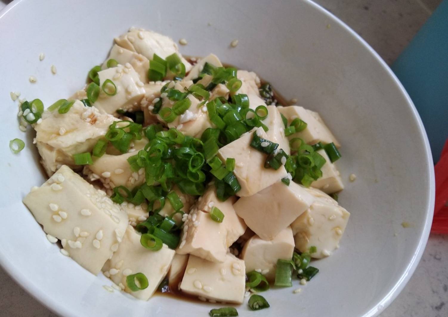 Tofu salad with sesame dressing Recipe by Rafandha Raiy Semrawood Cookpad