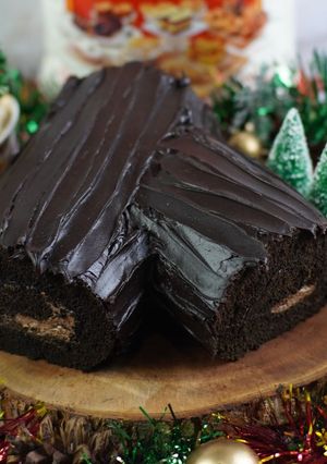 Foto resep Chocolate Yule Log Cake