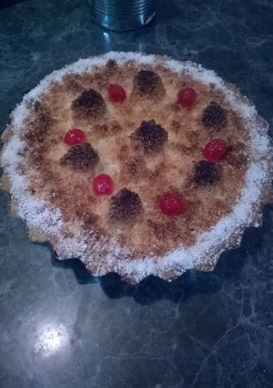 Una foto de Tarta de dulce de leche y coco