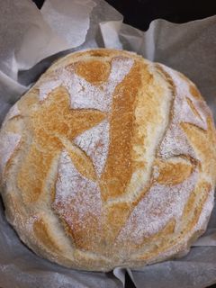 O poză a rețetei Pâine pufoasă fără frământare cu kefir.