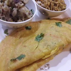 Stuffed besan chila A picture of Stuffed besan chila.