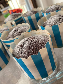 Foto di Muffin alla banana, panna e cioccolato fondente