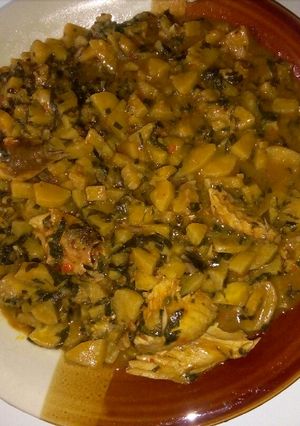 A picture of Unripe plantain porridge.