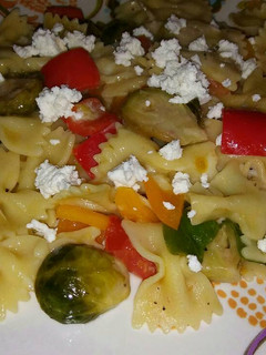 Una foto de Pasta de Col con bruselas