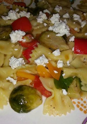 Una foto de Pasta de Col con bruselas