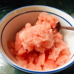 A picture of Watermelon Sorbet/Slushee.