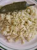 Arroz con cilantro y chile verde