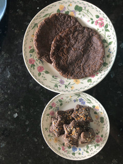 A picture of Coconut bread and coconut crackers.