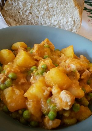 Cukorborsós krumplis pörkölt recept fotója