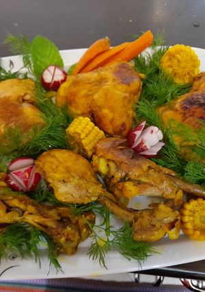 عکسی از دستور مرغ تابه رژیمی🤩🤩