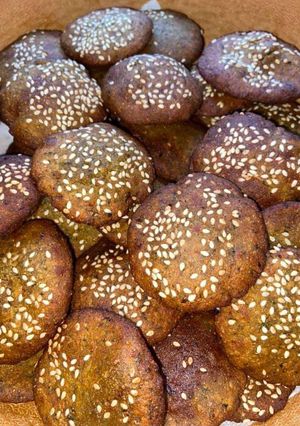 A picture of Sesame corn vada.