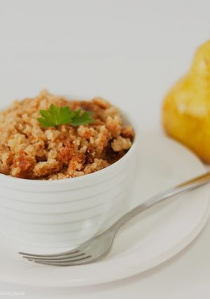 Una foto de Crumble de Peras