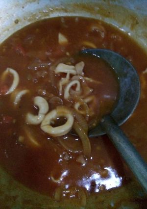Foto resep Cumi Asam Manis #tips membersihkan cumi