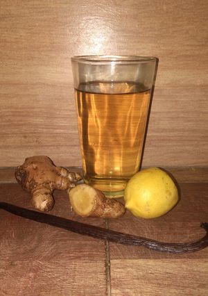 Foto resep Exotic Ginger Syrup with Lemon Herbs and Vanilla Bean