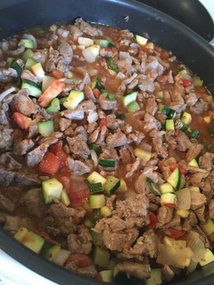 A picture of Pura de Puerco con Calabazita.
