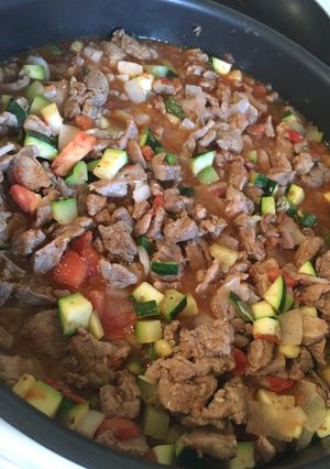 A picture of Pura de Puerco con Calabazita.