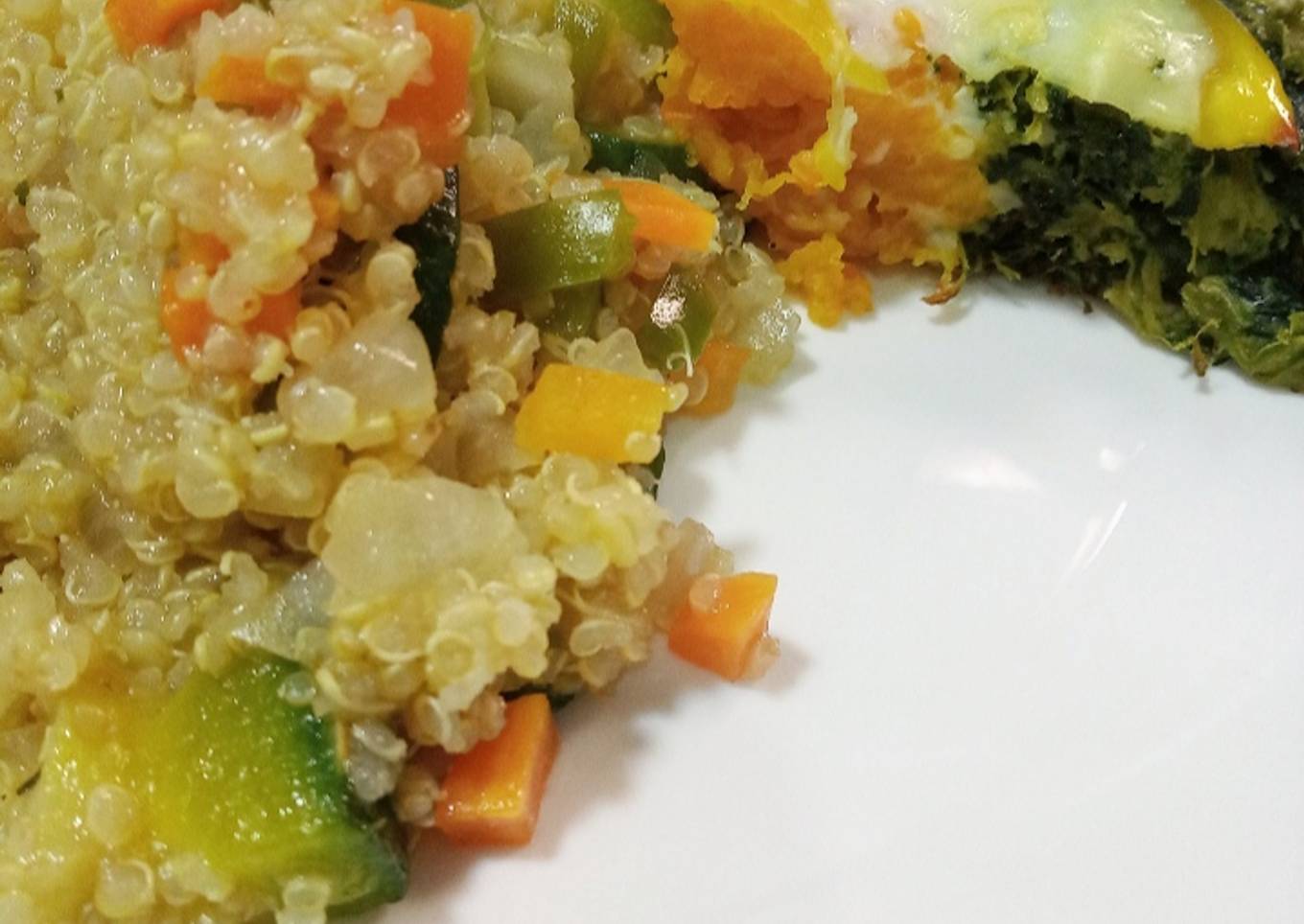 Guisito rápido de quinoa y verduras