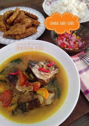 Foto resep Sup kuning ikan dan sambal dabu -dabu(khas manado)