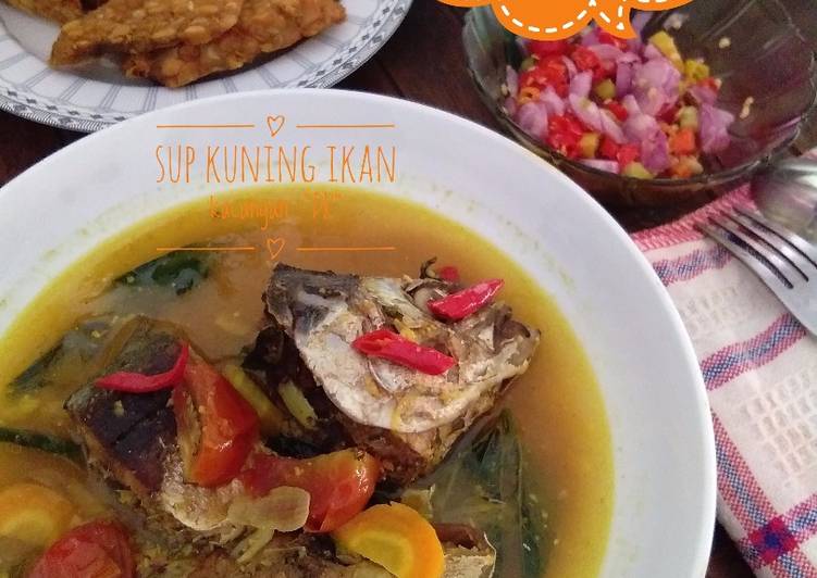 Sup kuning ikan dan sambal dabu -dabu(khas manado)