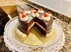 Foto principal de Pastel con mascarpone y nata (Cake with mascarpone and cream)