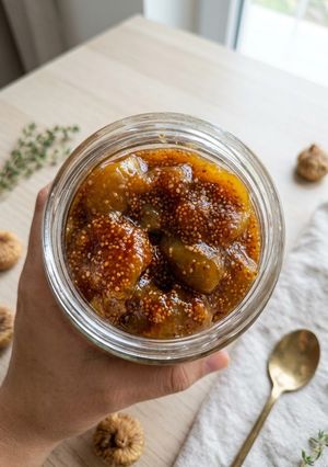 عکسی از دستور مربا انجیر رژیمی🥫