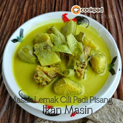 Resipi Masak Lemak Cili Padi Pisang Muda Ikan Masin Oleh Anur Musa Cookpad