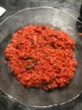Risotto violeta (remolacha y hongos)