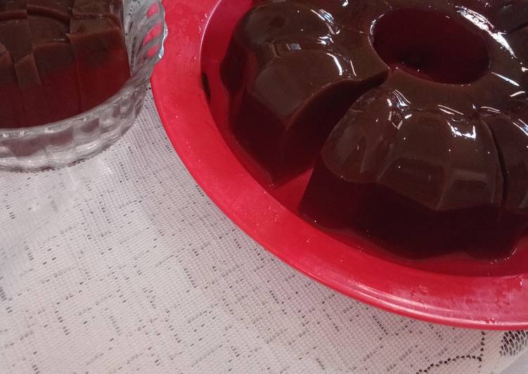 Puding jelly coklat...dan strawberry