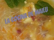 Una foto de sopa de picadillo sin grasa
