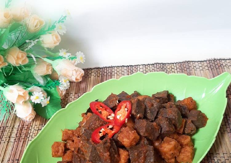 Sambal Goreng Paru Tempe (Bumbu Mahmuda SDA)