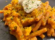 Una foto di lenticchie zucca