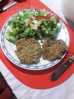 Una foto de Hamburguesa de lentejas y avena