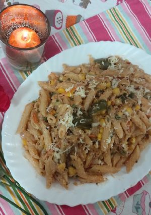 A picture of White pasta.