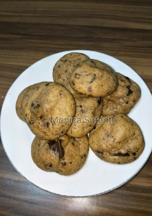 Foto resep Chewy n Soft Cookies with Chopped Dark Chocolate