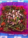 Ensalada de Pulpo con Judias Verdes y Tomates Cherry semisecos/ Insalata di Polpo, fagiolini e pomodorini semisecchi
