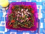 Ensalada de Pulpo con Judias Verdes y Tomates Cherry semisecos/ Insalata di Polpo, fagiolini e pomodorini semisecchi