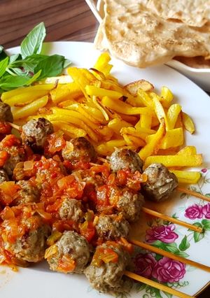 عکسی از دستور کوفته سیخی