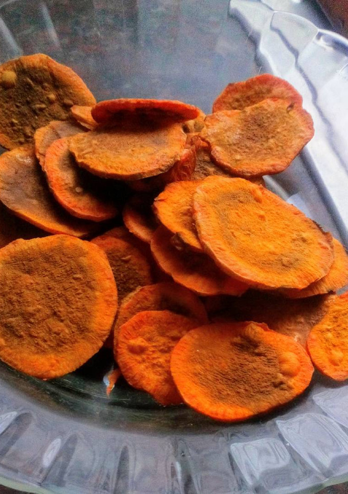 Una foto de Chips de batata crujientes