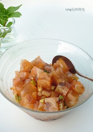 涼拌水晶肉皮凍 的食譜成品照片