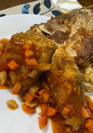 Foto resep Kakap Goreng Asam Manis
