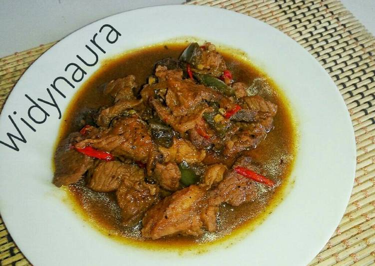 Sapi lada hitam mudah dan praktis