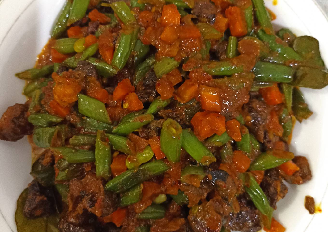Sambel goreng buncis hati (Lebaran)