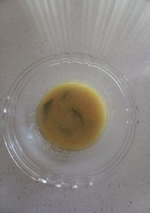 A picture of Maharashtrian godd(sweet dal) varan.